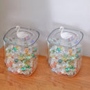 Clear Acrylic Storage Box Cotton Pad Swab Cosmetic Animal Case Washroom (B)