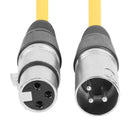 1.8m XLR 3Pin Cable Male to Female Shielded Microphone Wire Cord (Yellow) Newly