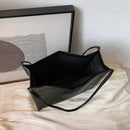 3pcs Fashion Women PU Leather Shoulder Casual Large Handbags ( Black)