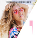 Plastic One-Way Hair Dyeing Tail Comb Hairdressing Highlighting Sectioning Brush