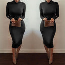 Women Bandage Bodycon Evening Party Cocktail Long Maxi Dress M Black