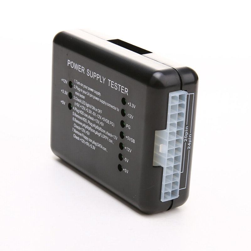 PC Power Supply Tester with 20/24 Pin SATA  HDD Connectors