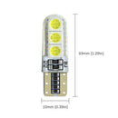 COB Silicone 12V Car LED Reading Bulbs License Plate Light Dome Map T10 W5W