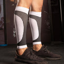1 Pair Sports Leg Guard Cover Men Women Calf Compression Socks (White S/M)