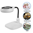 10x HD Desktop Magnifying Glass Portable Illuminated Backlight Magnifier Glasses