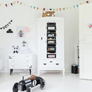 Over The Door Hanging Organizer 5 Large Pockets with Clear Window (Black) Newly