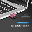 2x USB 3.1 Type C Female to USB 3.0 A Male Adapter Data+Charging (Pink)