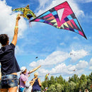 Triangle rainbow kite+30M LineOutdoor Beach Summer Adults Fun H Children G8S6