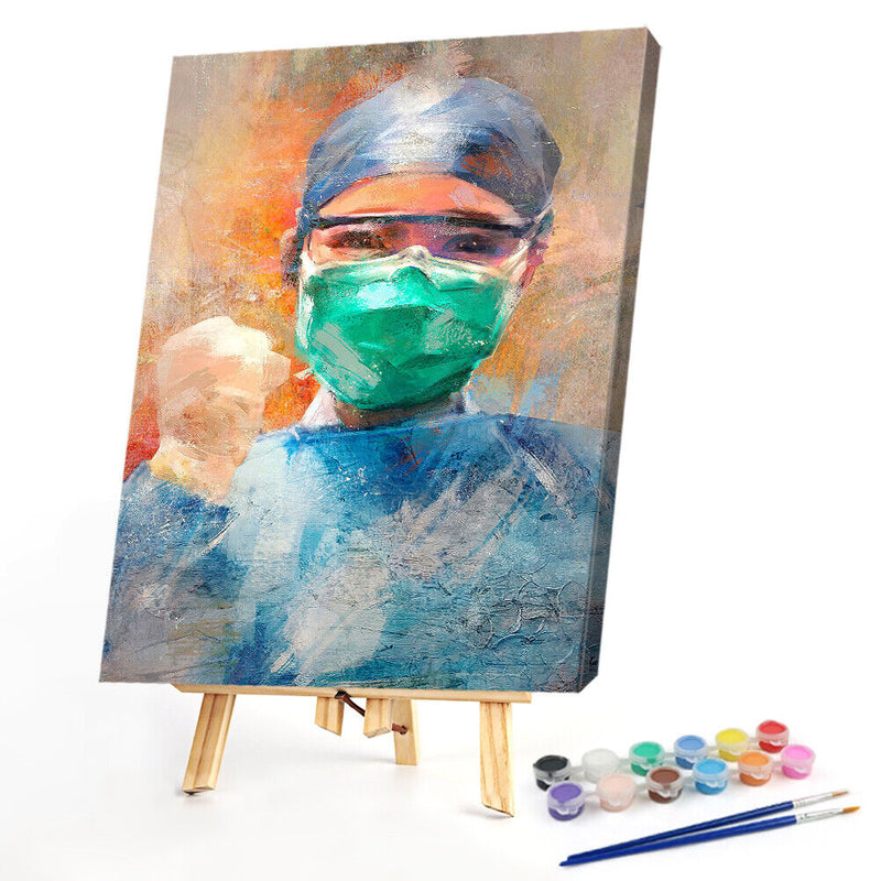 Angel Nurse Frameless Picture Oil Paint By Numbers Hand Painted Picture Kit