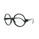 6pcs Nerd Black Glasses Kids Round Fancy Dress Costume Retro Funny Wizard, G9C0