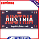 Tin Plates Wall Signs Retro Painting Austria License Metal Plate Poster for Bar
