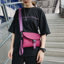 Unisex Nylon Fanny Chest Shoulder Bags Zipper Belt Purses Daily Crossbody Packs