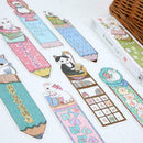 30Pcs/lot Cute Funny Cat Bookmark Paper Cartoon Animals K7H0 Bookmar X6F8