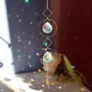 1/5pcs Hanging Moon Sun Heart Ball Light Catcher Crystal Outdoor Wall Wind Ch