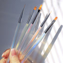Nail Brush Manicure Gel Brush Transparent Aurora Macaron for Nail Art (A) Newly