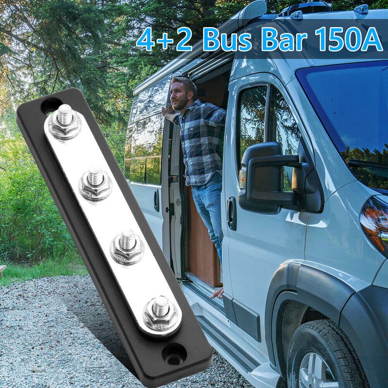 Bus Bar 48V 150 Amp Busbar with Clear Cover for Truck Boat RV (AOA1139-A) Newly