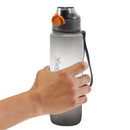 1000ML Plastic Water Bottle with Handle One-button Lock Space Cup (Black) Newly