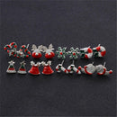 Party Decor 8Pcs/Set Deer Gift Bell Christmas Tree Snowflake Xams Stud Earrings