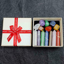 Seven Chakra Hexagonal Column Single Pointed Large Set N3D4