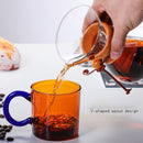 Resistant Teapot Pour Over Filter Dripper Brewer Pot 400ML Glass Coffee Kettle