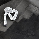 Fashion Measuring Tape Brooch Creative Retro Badges Ornaments Jacket Accessories