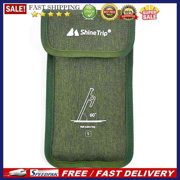 Tent Pegs Bag 600D Oxford Cloth Camping Hammer Wind Rope Tent Nail Storage Po