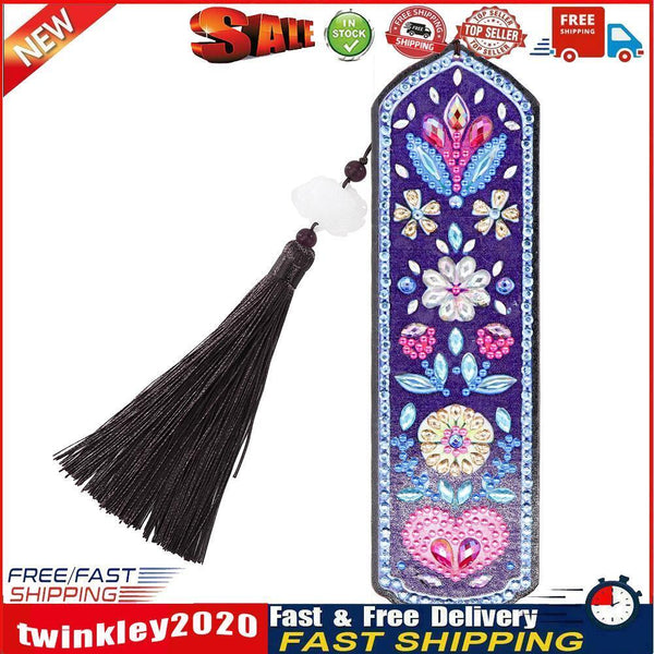 5D DIY Flower and Heart Bookmark Special Shaped Diamond Painting Bookmarks Newly