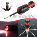 8 in 1 Screwdriver with LED Torch Flash light Multi-functional Repair Tools,`