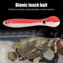 5x 10cm 6g Bionic Loach Fishing Lures Artificial Crankbait Soft Bait (Red) Newly
