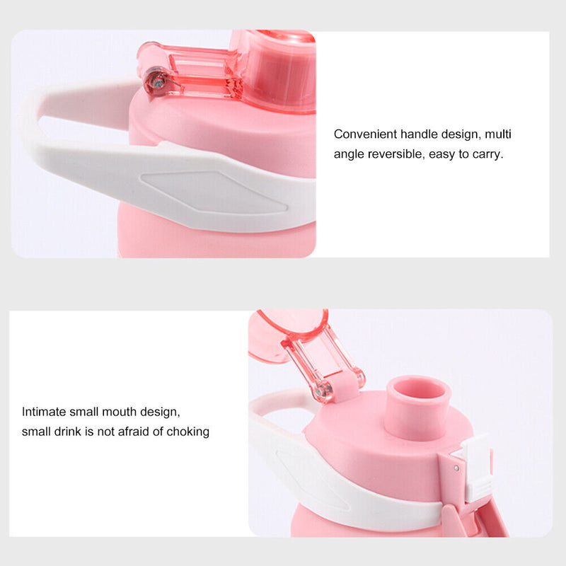 1000ML One-button Lock Sports Water Cup Leak-proof for Gym Outdoor (Pink) Newly