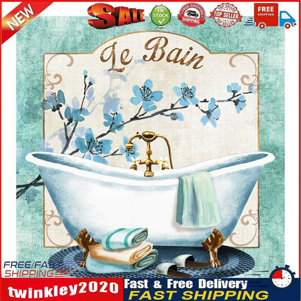Frameless Oil Paint By Numbers Classical Bathtub DIY Canvas Craft (A1025) Newly