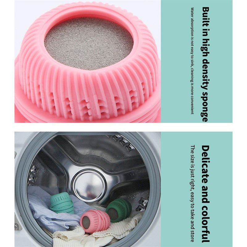 With Sponge Cleaning Ball Reusable Anti-tangling Anti-knotting Laundry Ball