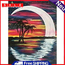 5D DIY Full Drill Diamond Painting Moon Cross Stitch Mosaic Kit Home Wall Arts
