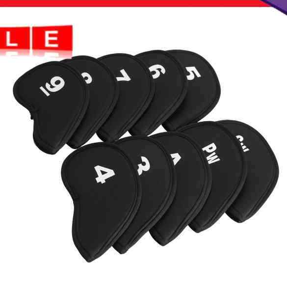 10pcs Golf Club Iron Headcover Head Cover Protector Putter Set Neoprene