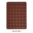 48 Holes Silicone Macaron Mold Non Stick DIY Fondant Pastry Baking Mat (B) Newly