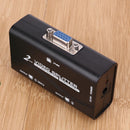 1pc 1 to 2 250MHz HD VGA UHD Signal Splitter Video Duplicator Amplifier