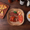 50pcs Air Fryer Parchment Liners Wood Pulp Steamer BBQ Baking Paper (Brown)