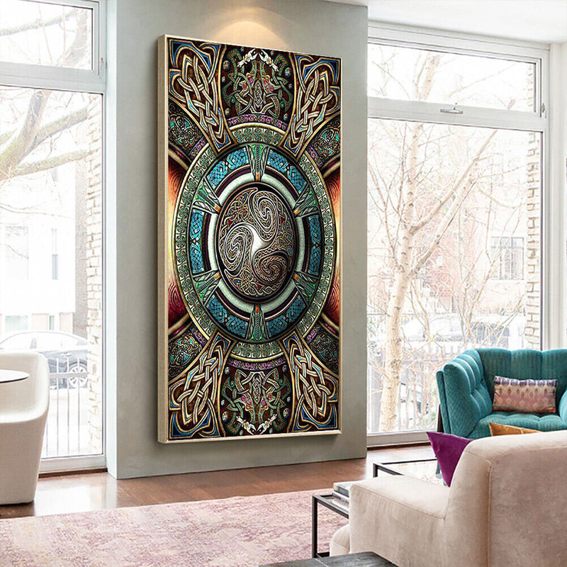 Celtic Totem Oil Paint By Numbers Kits Canvas DIY Picture Hand Painted Wall Art