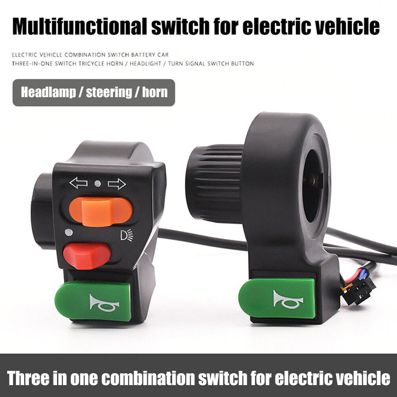 3 in 1 Electric Bike Scooter Turning Lamp Light Horn Switch Cycling Accesso