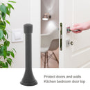 Telescopic Spring Door Stopper Wall Decorative Door Stop Hardware (Black) Newly