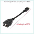 Host to USB 2.0 Female OTG Adapter For Android Tablet Phone Micro USB Cable