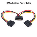 Useful Professional Y Splitter SATA Adapter Power Cable Male To 2 Female