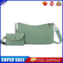 Fashion Women Stone Pattern Shoulder Bag Purse 2pcs Composite Bags (Green)