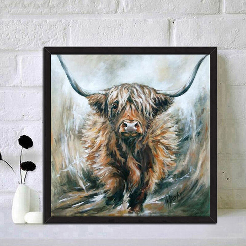 Yak Oil Paint By Numbers Kits Canvas Picture Wall Art DIY Craft Coloring Dr