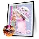5D DIY Girl Cat Full Round Drill Diamond Painting Kit Artwork Craft Picture