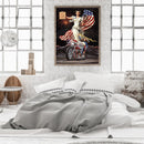 5D DIY Full Round Drill Diamond Painting Flag Queen Home Wall Art Craft Gift