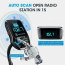 Bluetooth-compatible Car FM Transmitter MP3 Player free Adapter Radio Hands W5M4