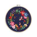 Arts Handmade Cross Stitch DIY Starter Suits Cloth Threads Tools Embroidery Kit