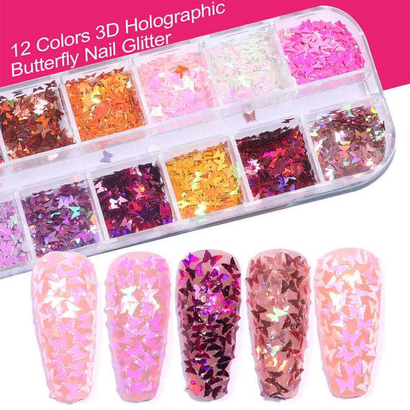 Nail Foil Paper Sequins Nail Lines Tools Kit DIY Nail Brush Painting Dotting