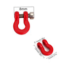8pcs for 1/24 Axial SCX24 RC Crawler Car Metal Bumper D-ring Tow Hooks Red
